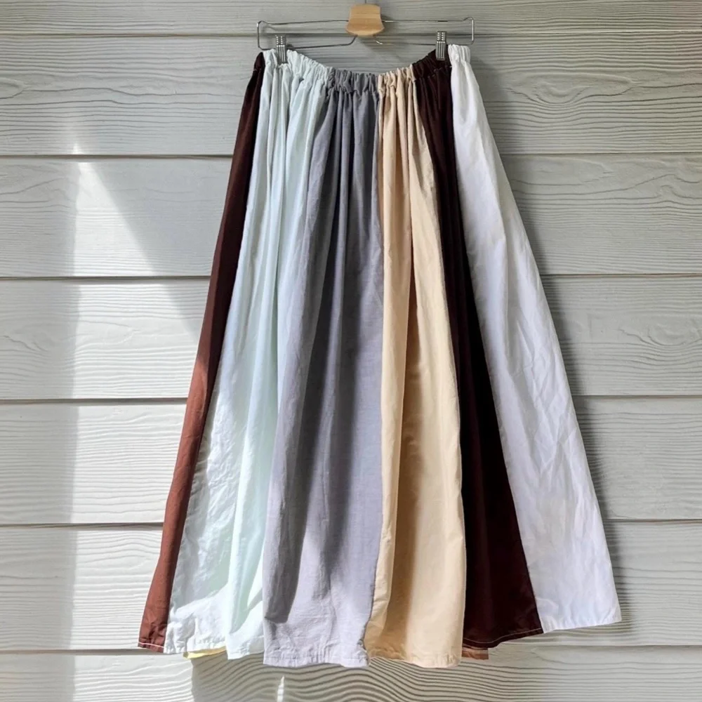 Handmade Muted Pastel Poet Maxi Skirt SKU 06204 - Picture 3 of 10